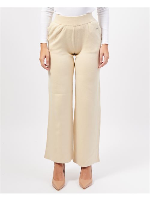 Pantalon en viscose John Richmond avec logo JOHN RICHMOND | UWA24023PABONE WHITE